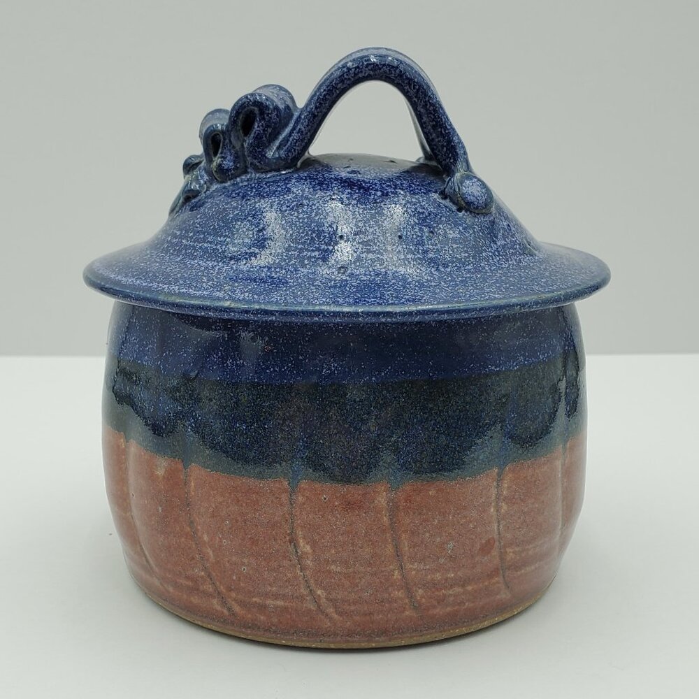 Pottery Sugar Bowl Pottery Candy Dish Lidded Dish Trinket Box